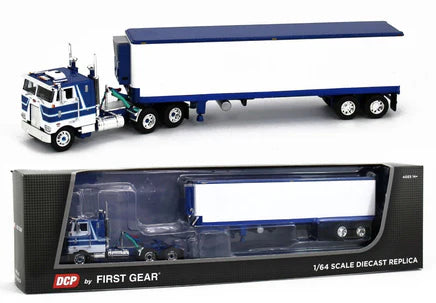1:64 DCP Peterbilt 352 Cabover w/40′ Vintage Reefer Trailer