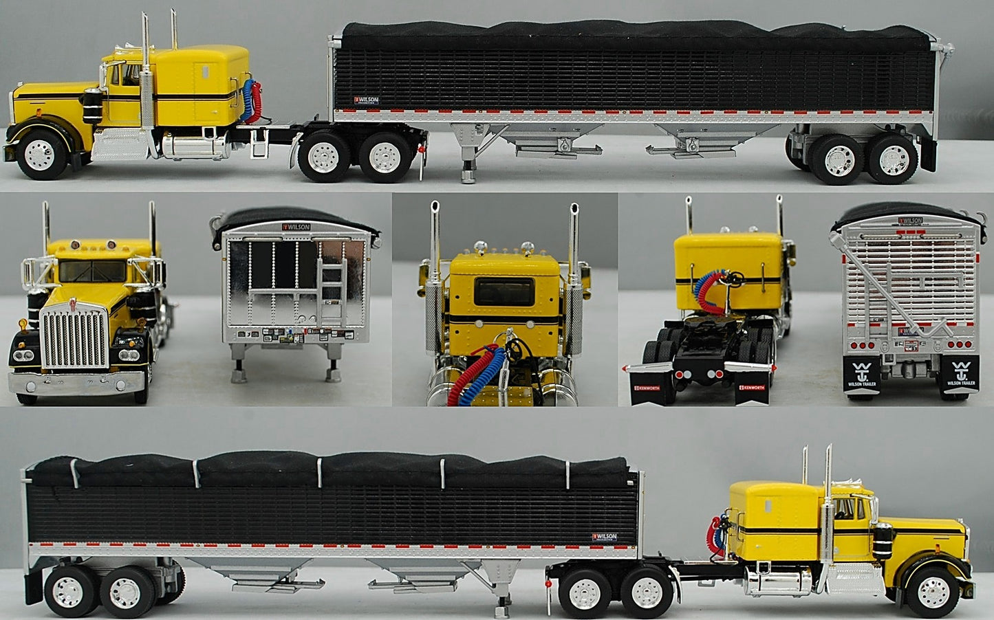 1:64 DCP Kenworth W-900A pulling a High Side Hopper Trailer