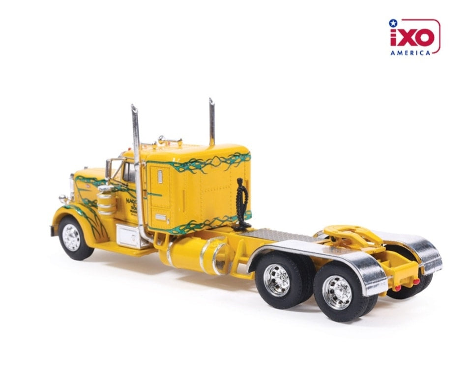 1:64 IXO 1952 Peterbilt 350 Yellow with Green Flames Maggini and Sons Trucking "The Godfather"