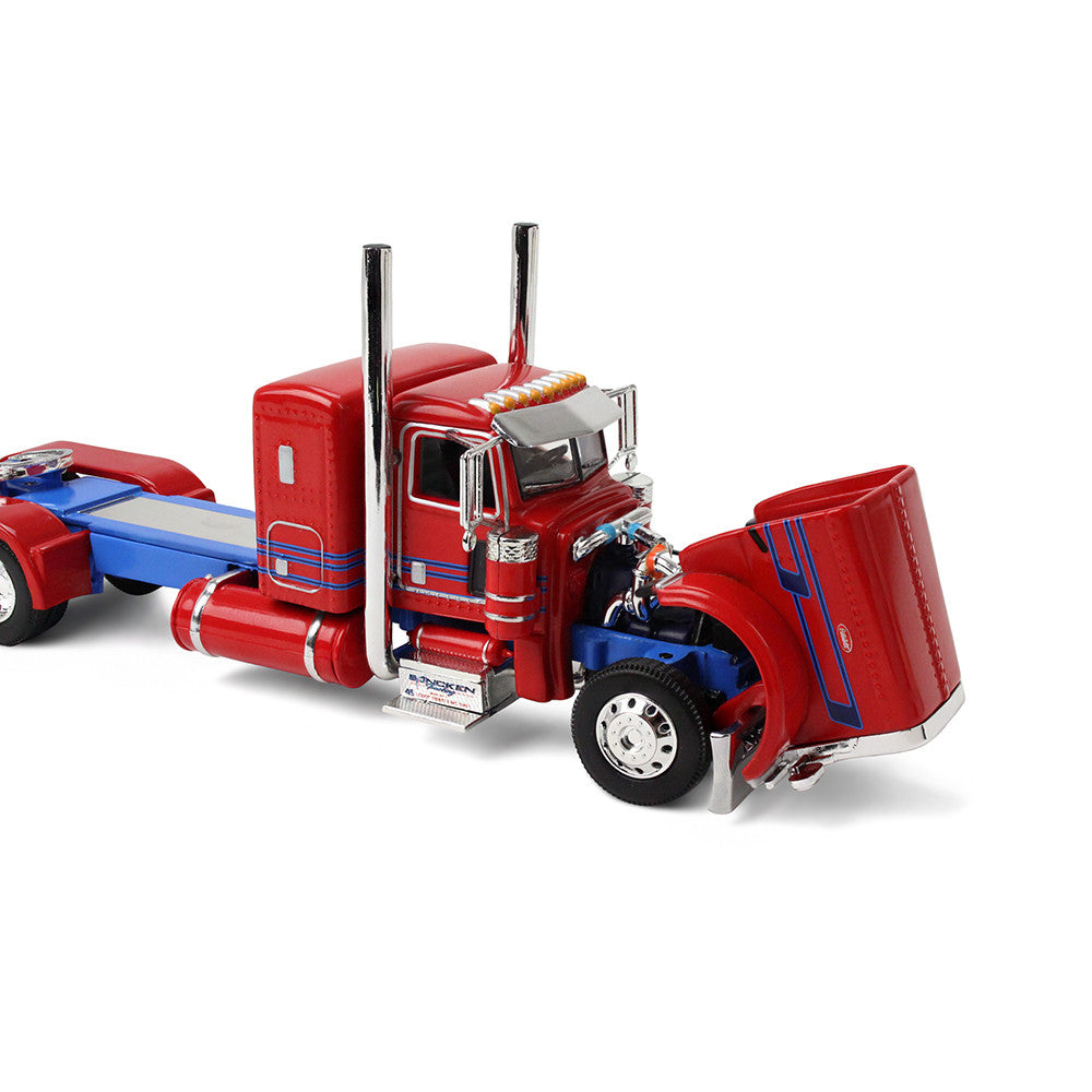 1:64 DCP Big Rigs Series II #3: Sancken Custom Truck by Amcan Peterbilt Model 389 with 36" Flat Top Sleeper & Heil Fuel Tank Trailer