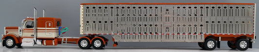 1:64 DCP Peterbilt 589 Flattop Sleeper Semi and Spread Axel Cattle Pot SCD LLC