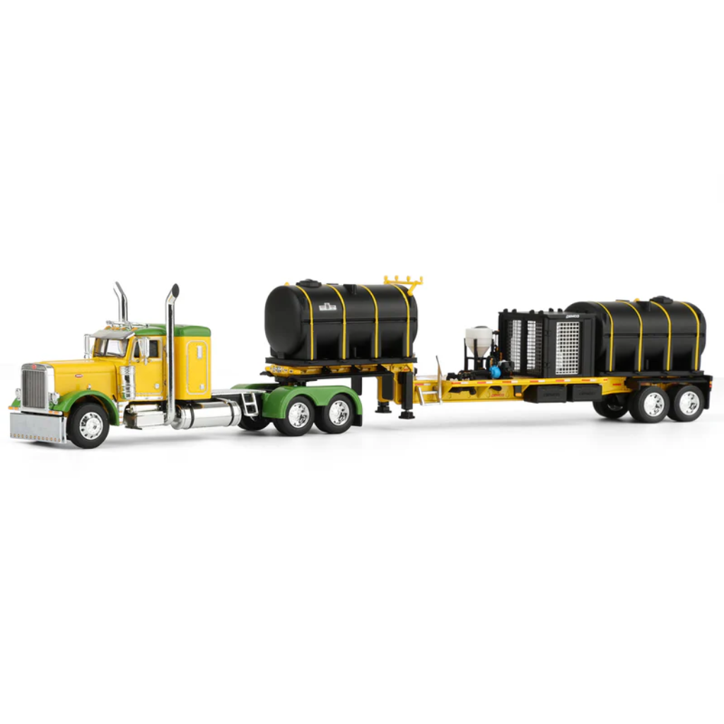 1:64 DCP 379 Peterbilt w/ Demco Fertilizer Tender Trailer Yellow and Green