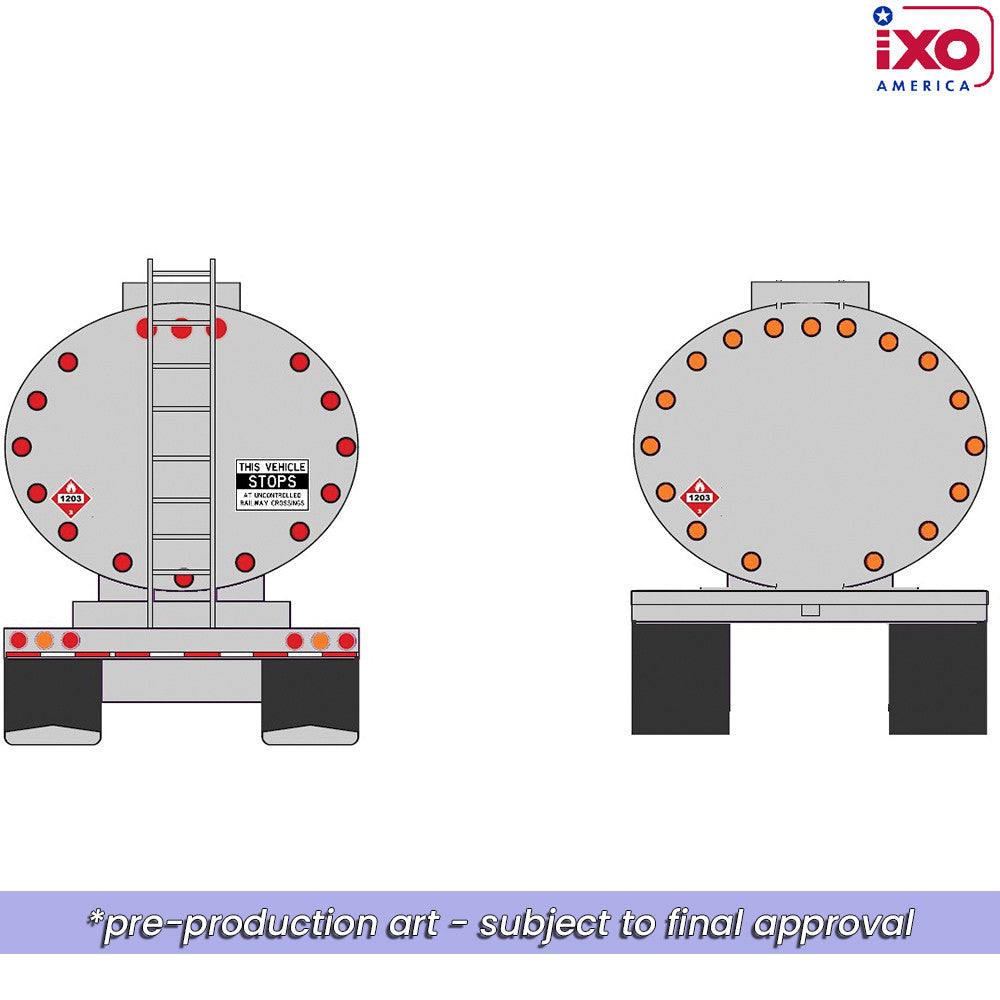 1:64 IXO Tridem Tanker Trailer - Silver