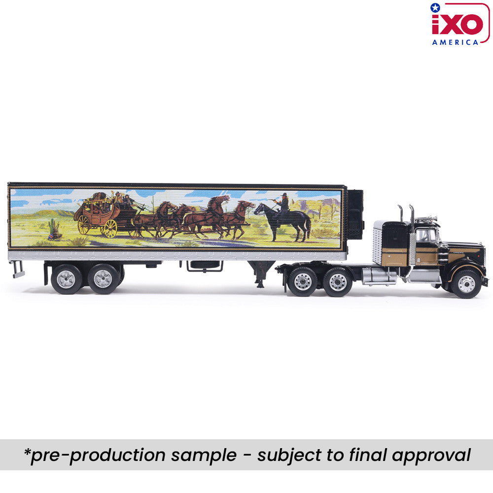 1:64 IXO 1976 Kenworth W900 - Black with Trailer (Smokey and the Bandit)
