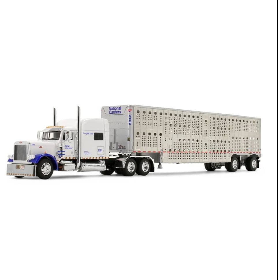 1:64 DCP Peterbilt 379 70" Standup, Wilson Silverstar Livestock Trailer, Legacy Series #5 National Carriers