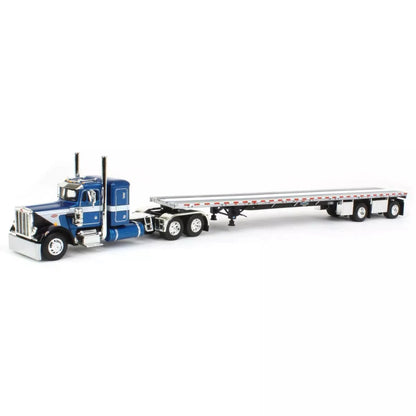 1:64 DCP Peterbilt 359 36" Flattop sleeper with Wilson spread axle flatbed