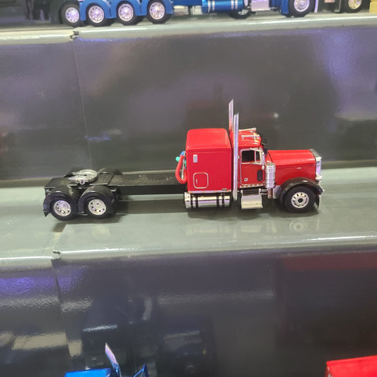 1:64 DCP Cab Only Peterbilt 379, black and red, flattop sleeper
