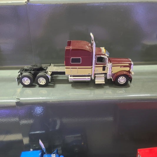 1:64 DCP Cab Only Peterbilt 389, burgundy and cream, standup sleeper