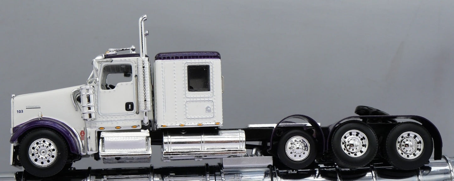 1:64 DCP W900L with 60" flat top sleeper Purple (truck only)