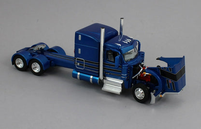 1:64 DCP blue and black Peterbilt 589 70" Midroof w/ Mississippi LP tanker