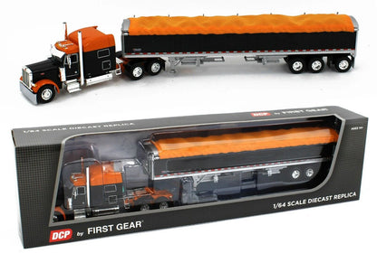1:64 DCP Peterbilt 379 w/Sleeper & Wilson Pacesetter Grain Trailer