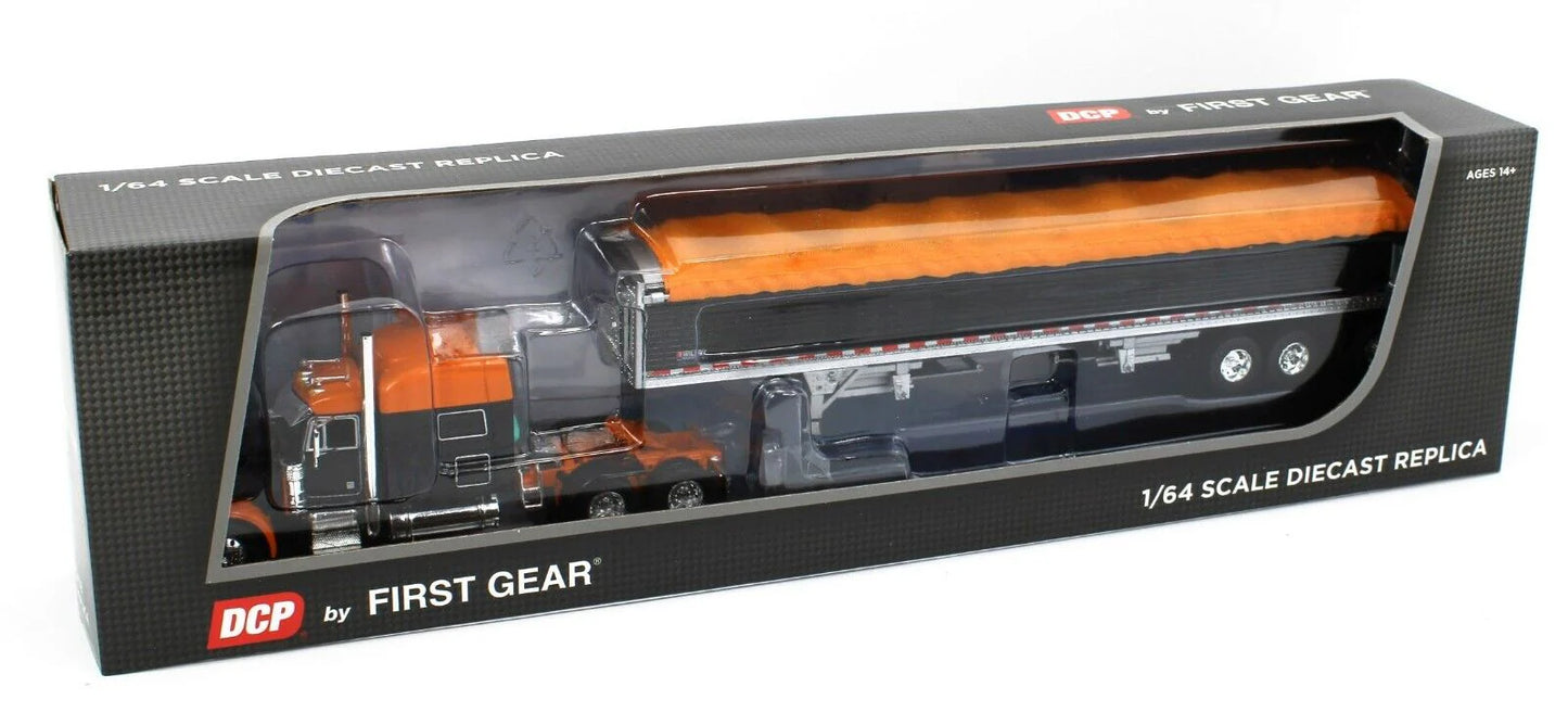 1:64 DCP Peterbilt 379 w/Sleeper & Wilson Pacesetter Grain Trailer
