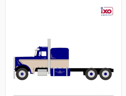 1:64 IXO 1973 Peterbilt 359 Blue and Tan