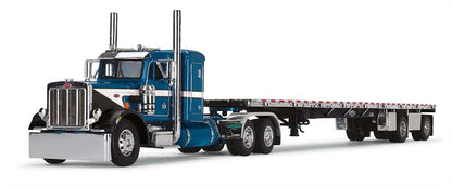 1:64 DCP Peterbilt 359 36" Flattop sleeper with Wilson spread axle flatbed