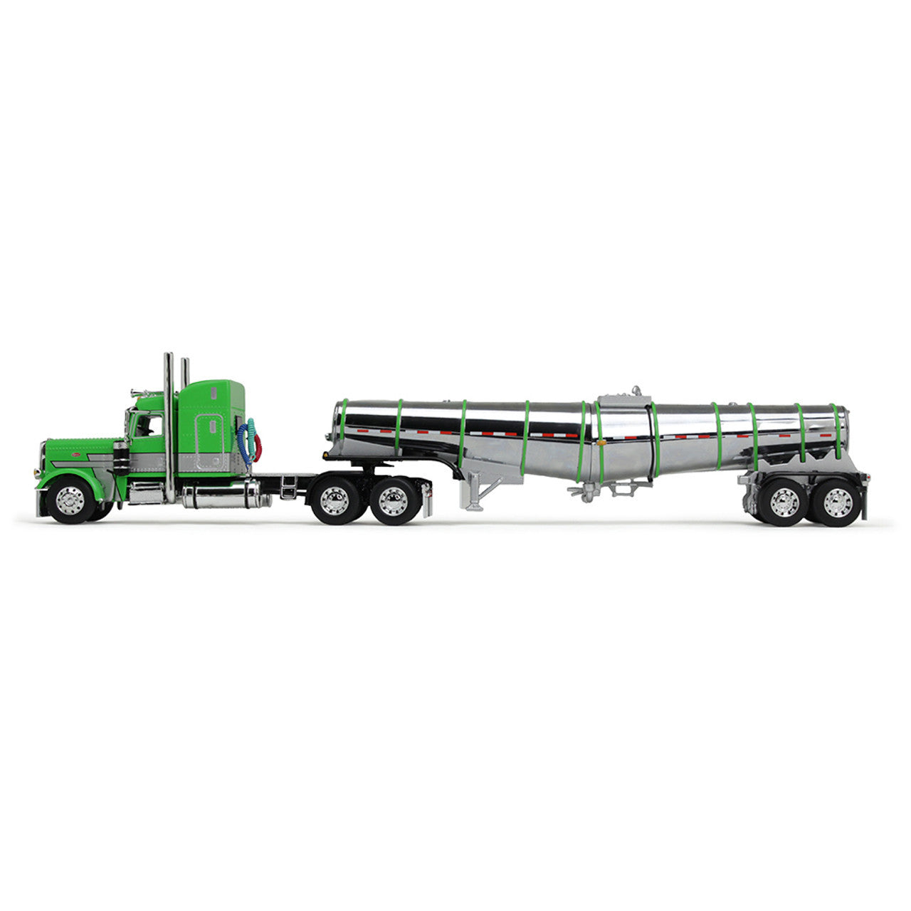 1:64 DCP Peterbilt 389 48" Mid Roof sleeper with Polar Deep Drop Trailer
