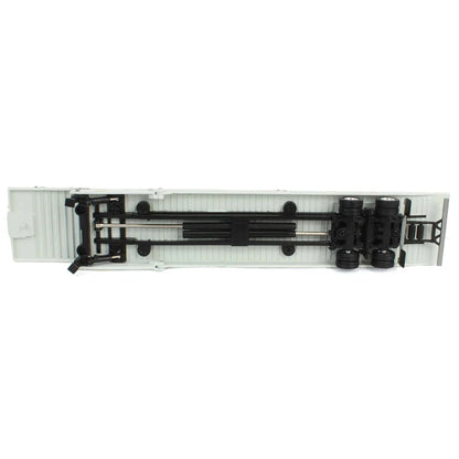 1:64 DCP White Peterbilt 389 with Landoll 440 Series Traveling Axle Trailer