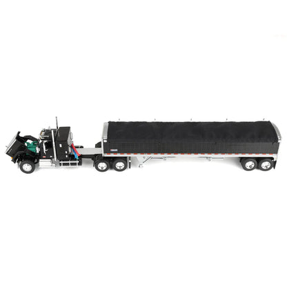 1:64 DCP Black GMC General with 34" coffin sleeper and Wilson grain hopper