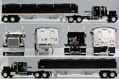 1:64 DCP Black GMC General with 34" coffin sleeper and Wilson grain hopper