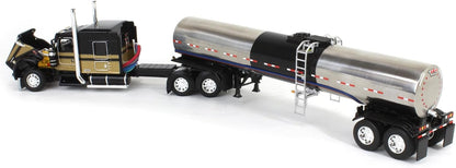 1:64 DCP Kenworth W900L 72in Aerocab Flattop Sleeper & Brenner Food Grade Tanker