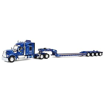 1:64 DCP Kenworth W990 with Fontaine Magnitude Tri-axle Lowboy and Flip Tail, Western Distributing