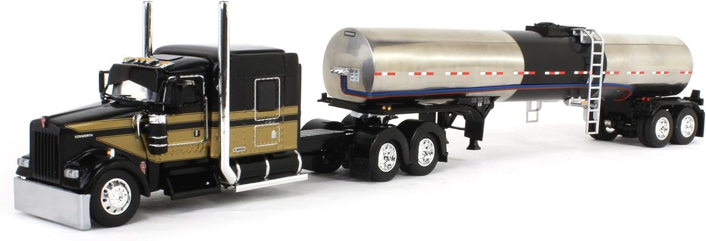 1:64 DCP Kenworth W900L 72in Aerocab Flattop Sleeper & Brenner Food Grade Tanker