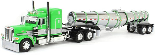 1:64 DCP Peterbilt 389 48" Mid Roof sleeper with Polar Deep Drop Trailer