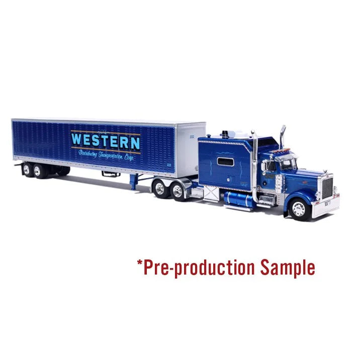 1:64 Iconic Replicas 2002 Peterbilt 379 big bunk. Western Distributing Transportation