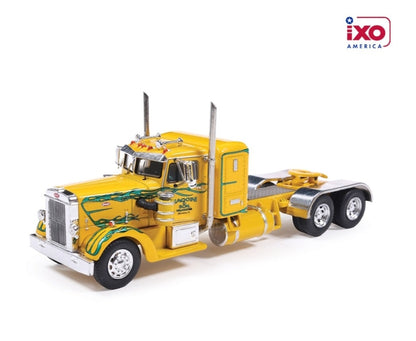 1:64 IXO 1952 Peterbilt 350 Yellow with Green Flames Maggini and Sons Trucking "The Godfather"
