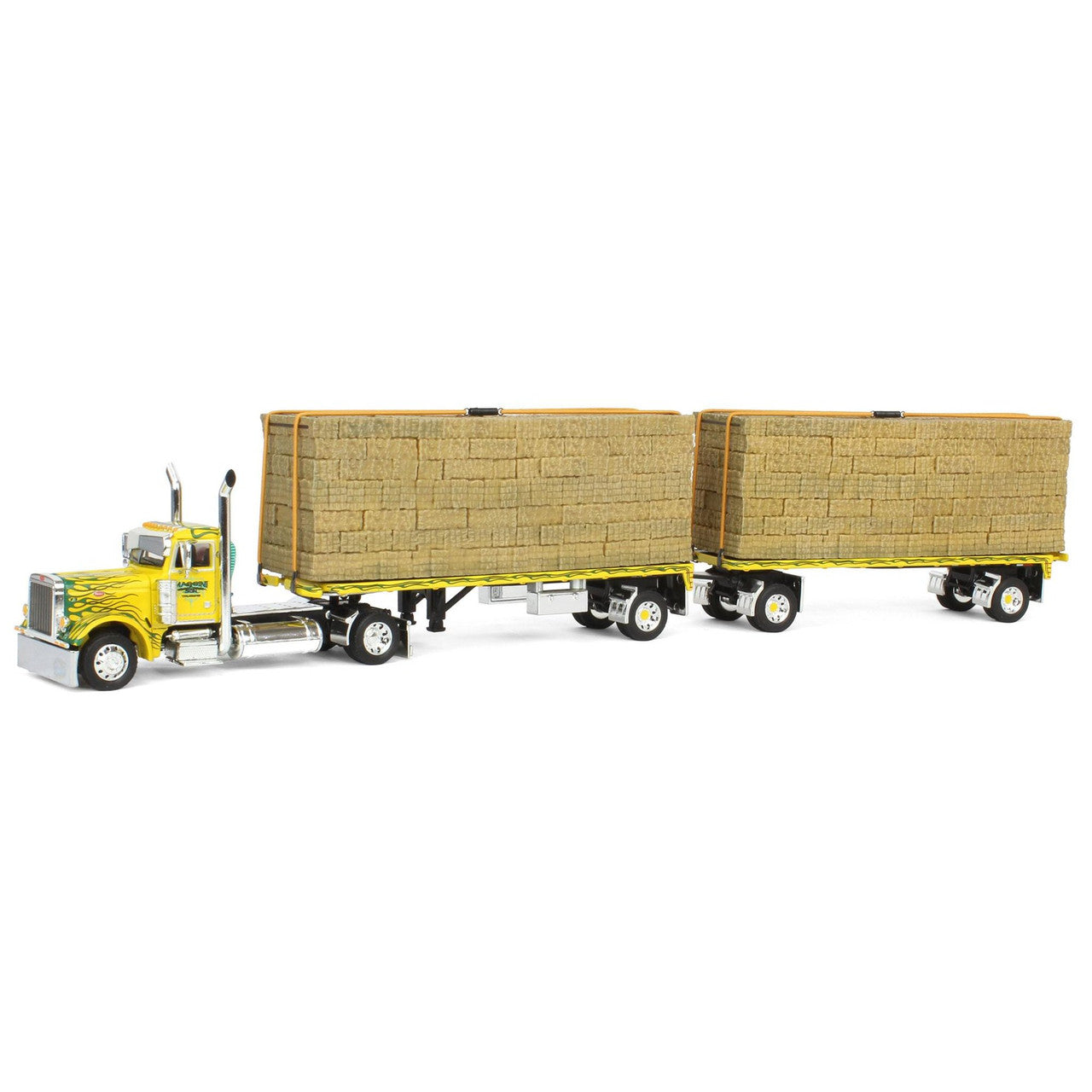 1:64 DCP Maggini Hay - Peterbilt 389 with Hay Flat Trailer