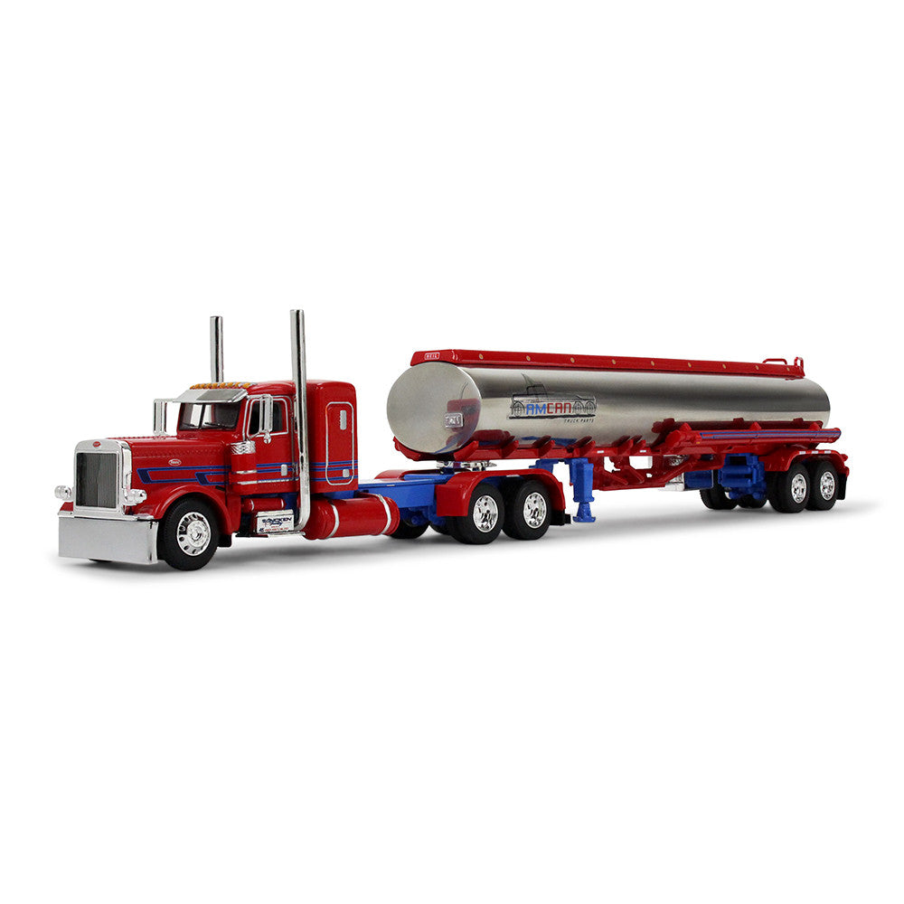 1:64 DCP Big Rigs Series II #3: Sancken Custom Truck by Amcan Peterbilt Model 389 with 36" Flat Top Sleeper & Heil Fuel Tank Trailer