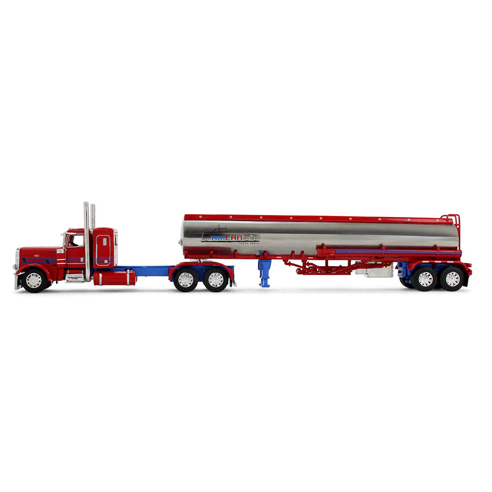1:64 DCP Big Rigs Series II #3: Sancken Custom Truck by Amcan Peterbilt Model 389 with 36" Flat Top Sleeper & Heil Fuel Tank Trailer