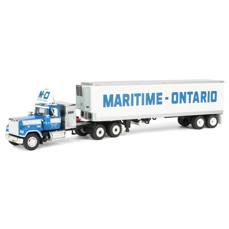 1:64 DCP Mack Super Liner Day Cab Semi Truck with Vintage Reefer Trailer 40 ft, Legacy Series #4 Maritime - Ontario