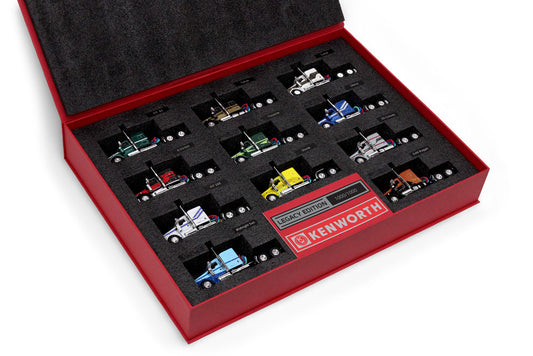 1:64 DCP Legacy Edition Set of Eleven Kenworth W900L w 72" Aerocab Flat Top Sleeper Legacy Edition Tractors