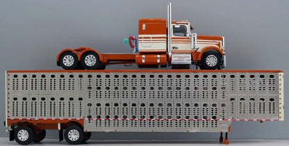 1:64 DCP Peterbilt 589 Flattop Sleeper Semi and Spread Axel Cattle Pot  SCD LLC