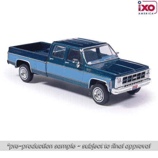 1:64 IXO 1980 GMC High Sierra K2500 Crew Cab Wideside - Dark Blue Metallic & Medium Blue - Special Two-Tone