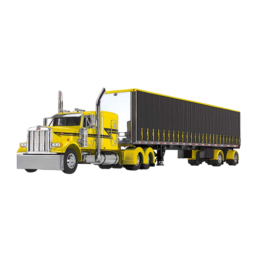 1:64 DCP Peterbilt Model 379 with 63" Flat Top Sleeper & 53' Utility Tautliner Trailer