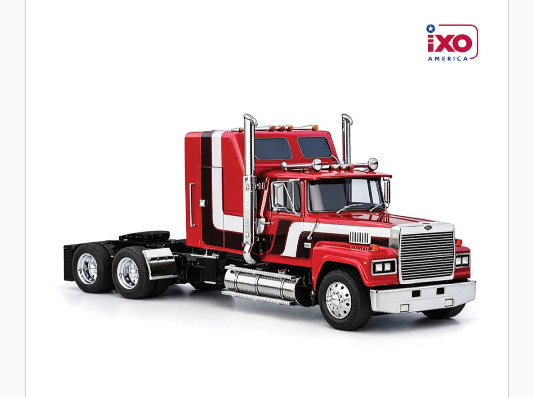 1:64 IXO 1978 Ford LTL 9000 Red, Black and White - Sales Brochure Truck