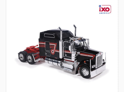 1:64 IXO 1990 Kenworth W900 - Black with Red Stripe