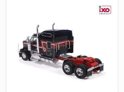 1:64 IXO 1990 Kenworth W900 - Black with Red Stripe
