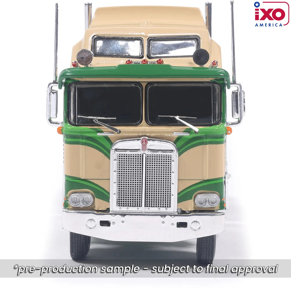 1:64 IXO 1976 Kenworth K100 Aerodyne - Tan and Green