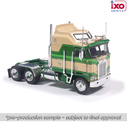 1:64 IXO 1976 Kenworth K100 Aerodyne - Tan and Green