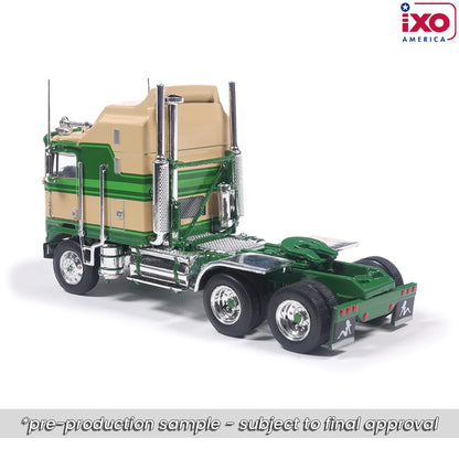 1:64 IXO 1976 Kenworth K100 Aerodyne - Tan and Green