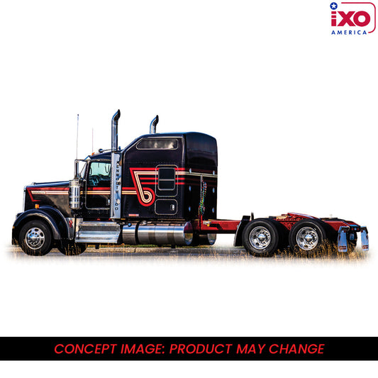 1:64 IXO 1990 Kenworth W900 - Black with Red Stripe