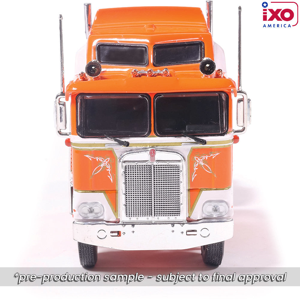 1:64 IXO 1976 Kenworth K100 Aerodyne - Orange and White