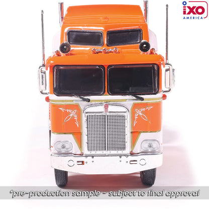 1:64 IXO 1976 Kenworth K100 Aerodyne - Orange and White