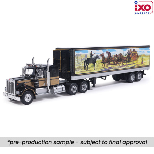 1:64 IXO 1976 Kenworth W900 - Black with Trailer (Smokey and the Bandit)
