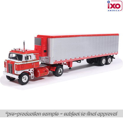 1:64 IXO 1950 Kenworth Bullnose Red and White with Vintage Chrome trailer (Brekina Automodelle)