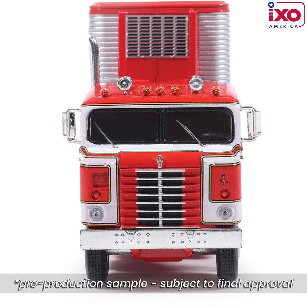 1:64 IXO 1950 Kenworth Bullnose Red and White with Vintage Chrome trailer (Brekina Automodelle)