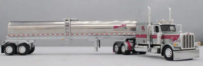 1:64 DCP Mies & Son/Daughter Peterbilt Model 389 with 63″ Flat Top Sleeper & Walker Tandem Axle Milk Tanker Semi Trailer