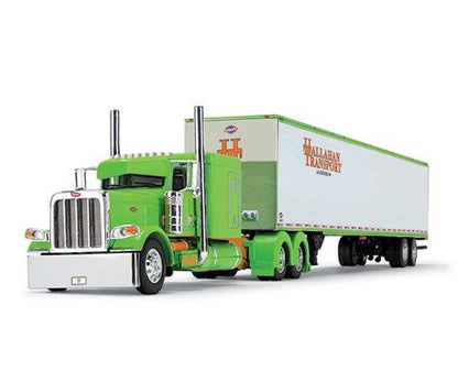 1:64 DCP Big Rigs Series #9: Hallahan Transport - Peterbilt Model 389 with 63" Flat Top Sleeper and 53' Utility Trailer